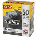 Bsc Preferred Glad Drawstring Trash Bags - 30 Gallon, Black, 90PK S-11723